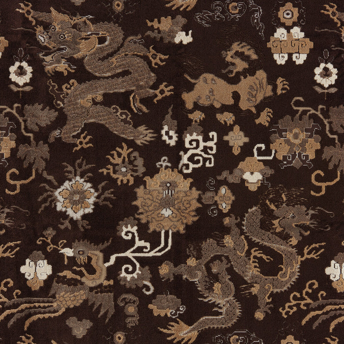 Brunschwig & Fils Le Dragon Velvet Umber Fabric 8025100.6116.0