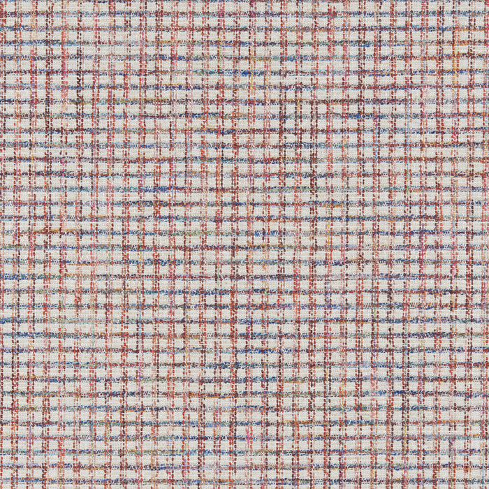 Brunschwig & Fils Leroux Weave Red/Blue Fabric Sample 8025107.195.0