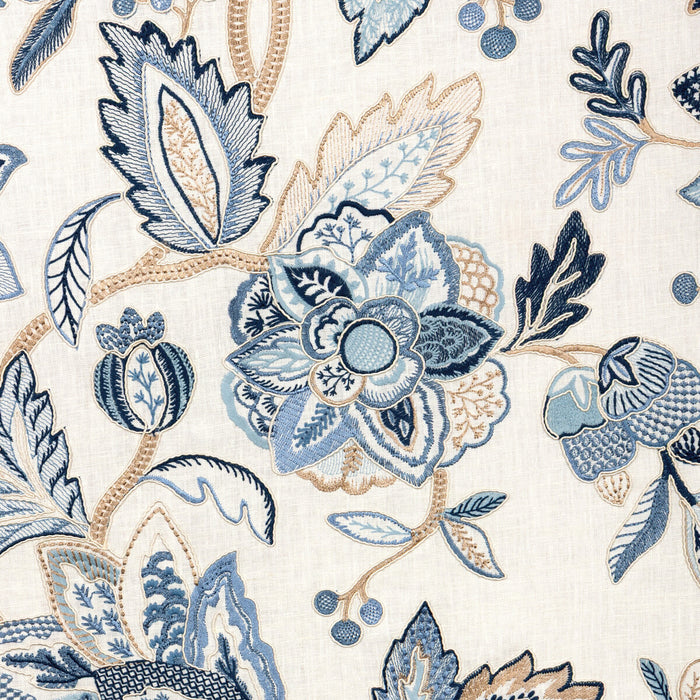 Brunschwig & Fils Sierre Emb Blue Fabric 8025118.55.0