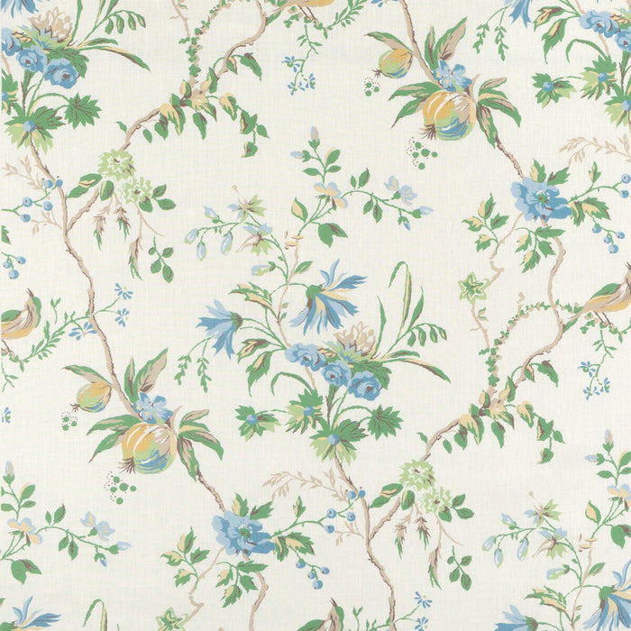 Brunschwig & Fils Locklin Print Lagoon Fabric Sample 8025131.153.0