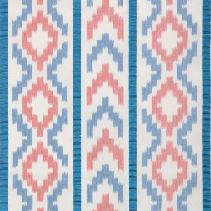 Brunschwig & Fils Sarlat Warp Print Red/Blue Fabric Sample 8025135.195.0