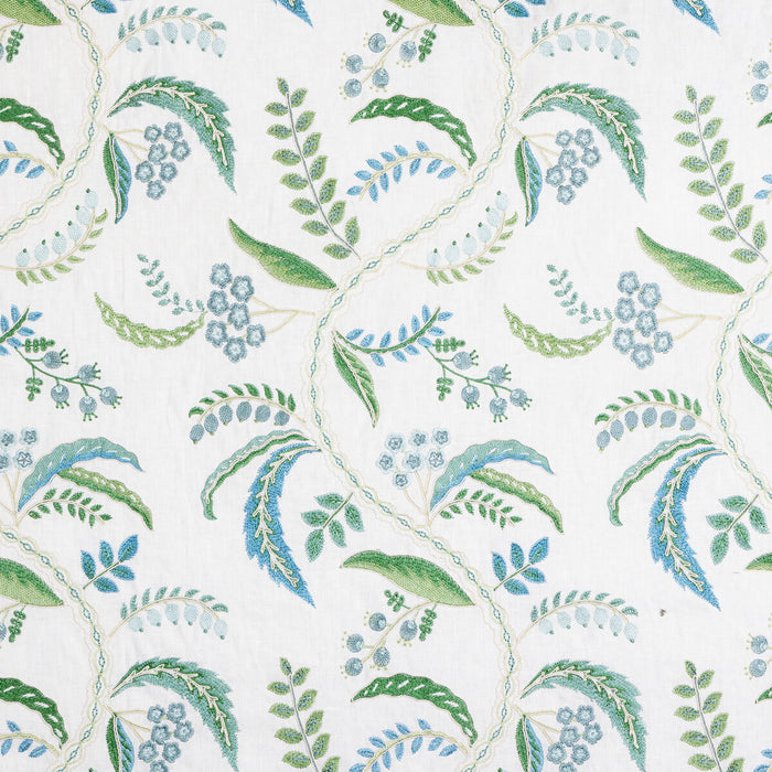 Brunschwig & Fils Genive Emb Lagoon Fabric 8025136.153.0