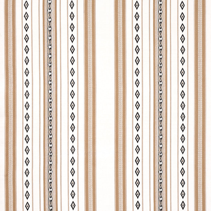 Schumacher Dakota Stripe Neutral Fabric 80270
