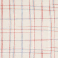Schumacher Nils Plaid Linen Red Fabric 80300
