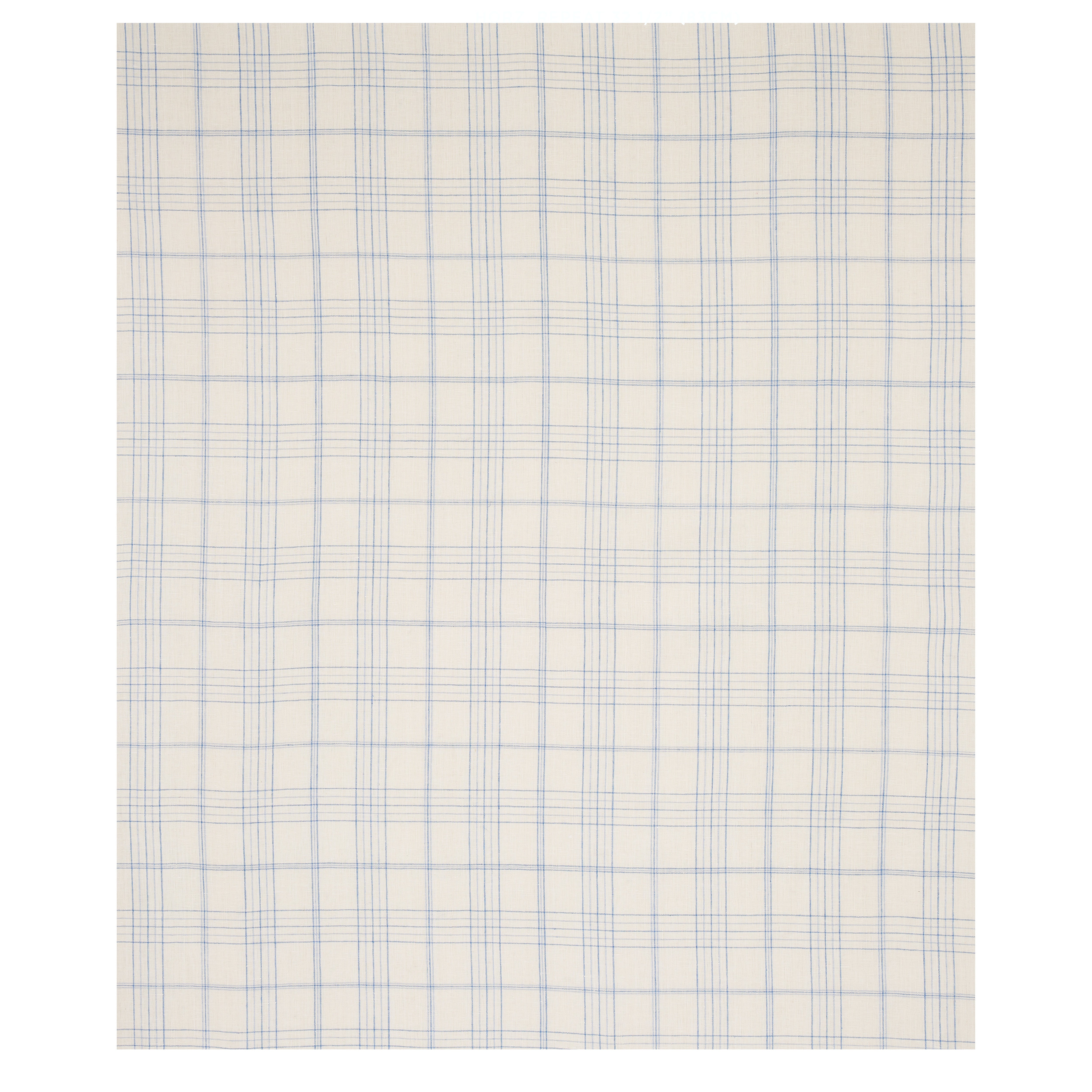 Schumacher Nils Plaid Linen Blue Fabric Sample 80301