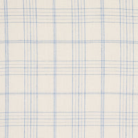 Schumacher Nils Plaid Linen Blue Fabric 80301