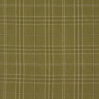 Schumacher Nils Plaid Linen Grass Fabric 80303