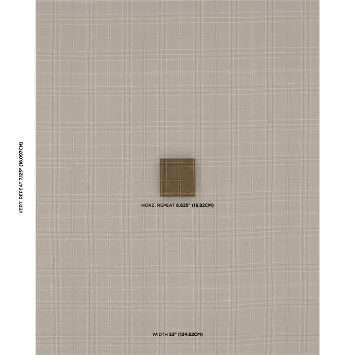 Schumacher Nils Plaid Linen Lichen Fabric Schumacher 80304