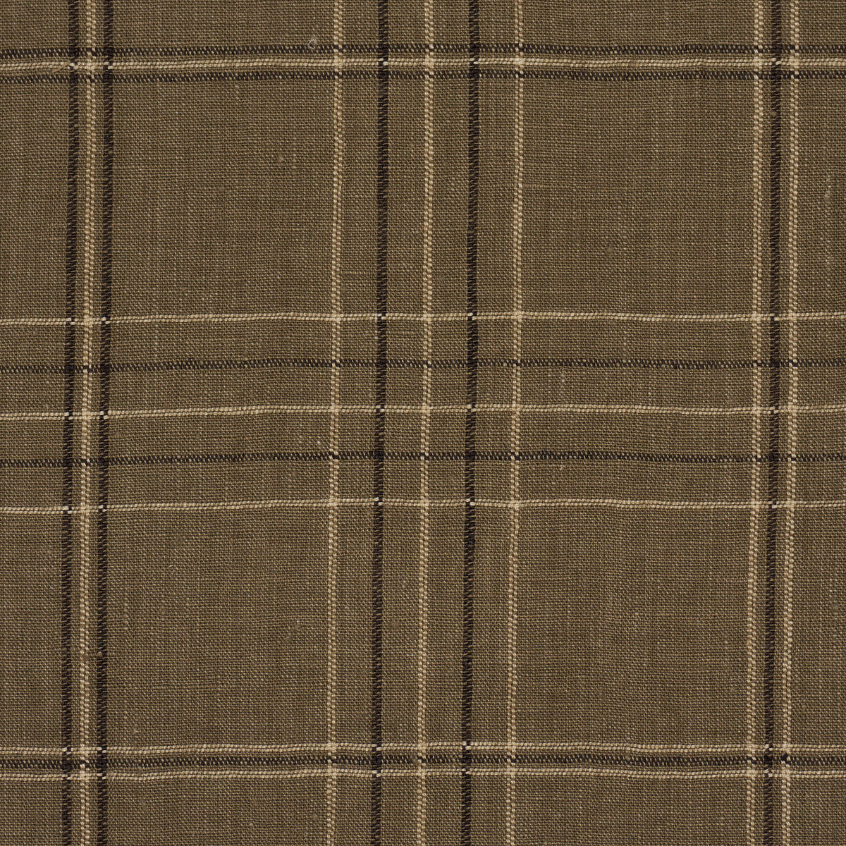Schumacher Thompson Merino Windowpane Camel Fabric Sample 85291