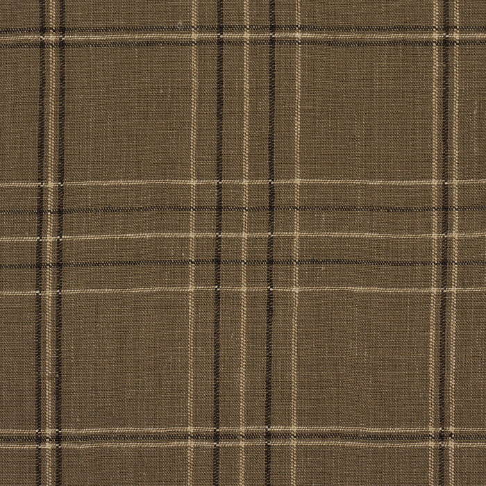 Schumacher Thompson Merino Windowpane Camel Fabric Sample 85291