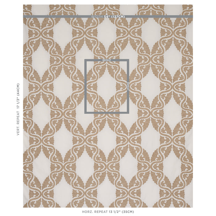 Schumacher Siljan Ivory Fabric Sample 80310