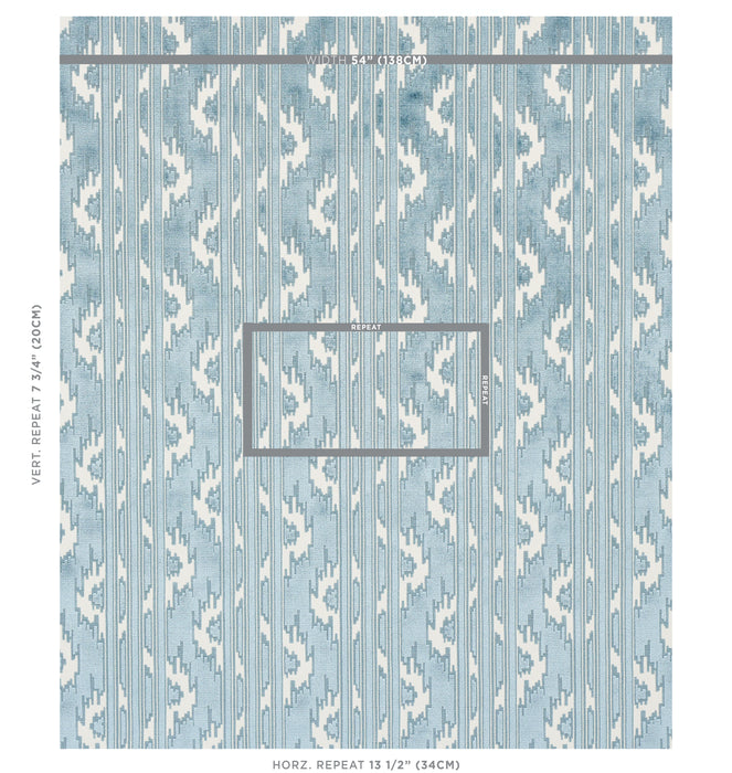Schumacher Murat Velvet Sky Fabric 80320