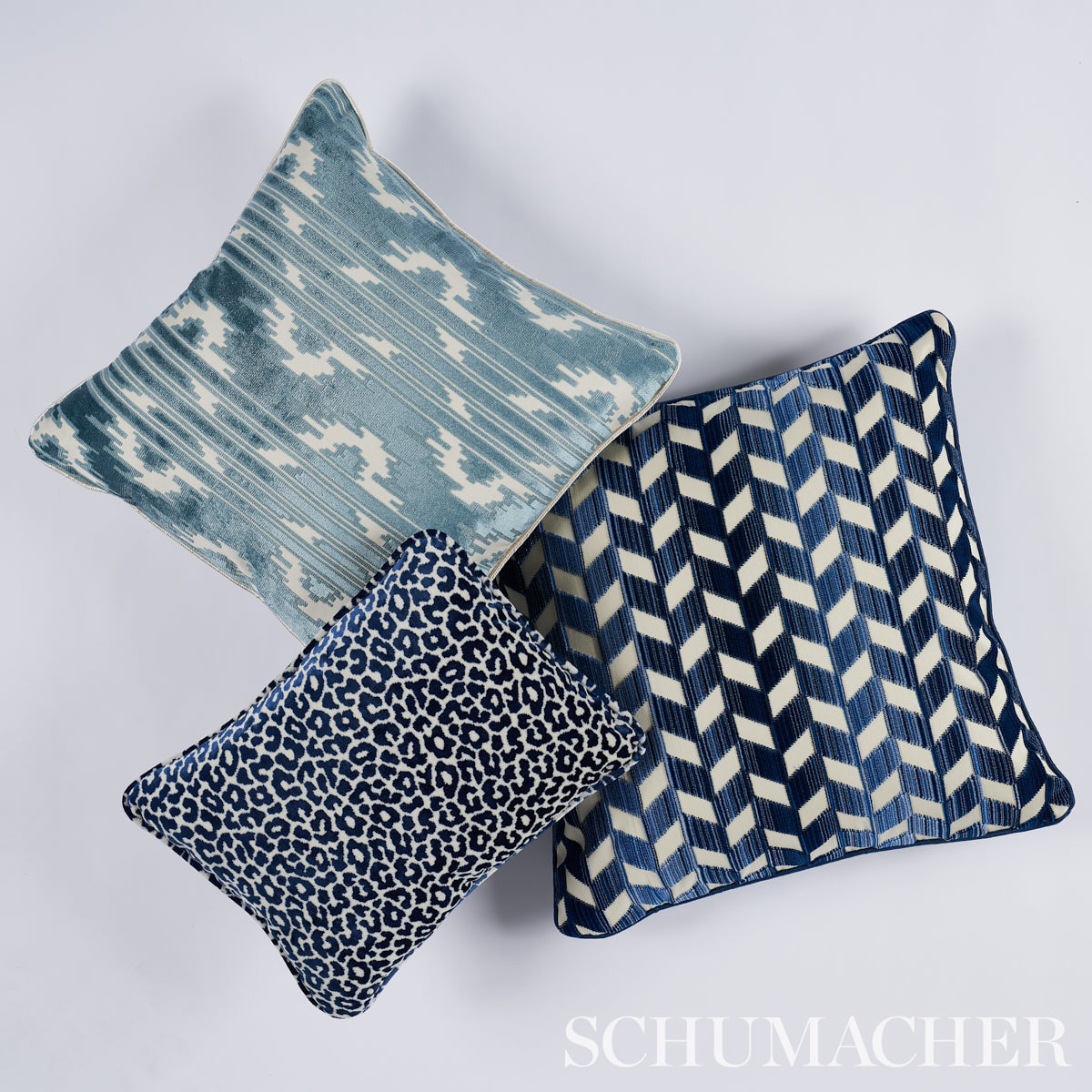 Schumacher Murat Velvet Sky Fabric 80320