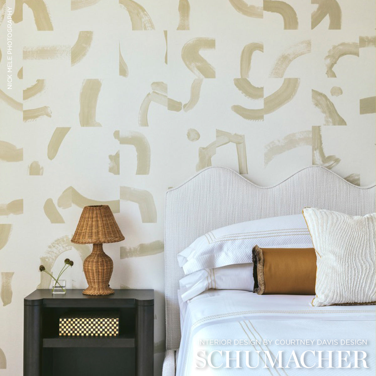 Schumacher Gunta Cut Velvet Ivory Fabric 80360