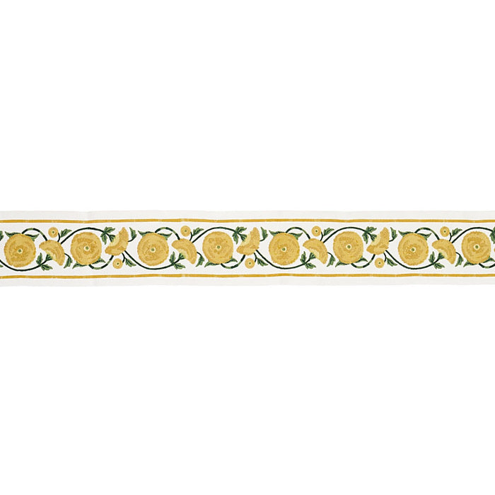 Schumacher Saranda Flower Embroidery Tape Marigold Trim 80391
