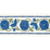 Schumacher Saranda Flower Embroidery Tape Royal Trim Sample 80392