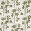 Schumacher Lilla Embroidery Olive On Neutral Fabric 80430
