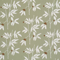 Schumacher Lilla Embroidery Olive Fabric 80433