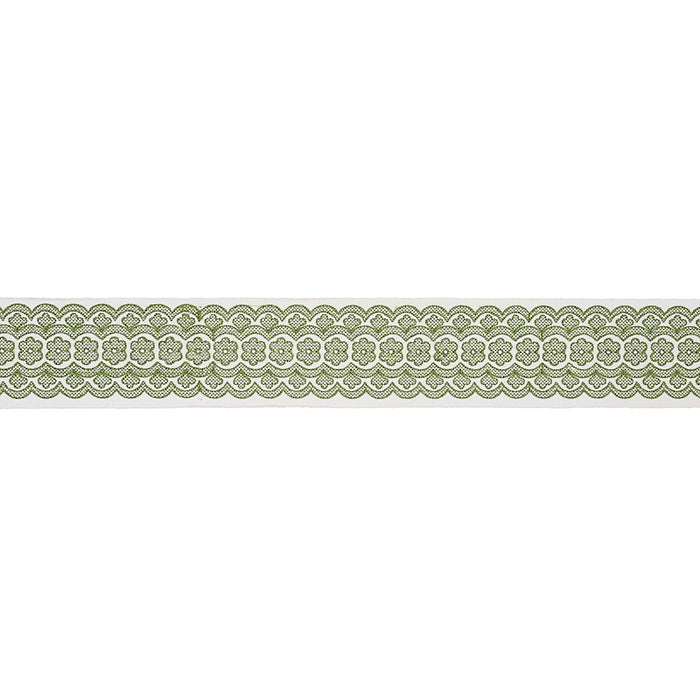Schumacher Astrid Embroidered Tape Green Trim 80441