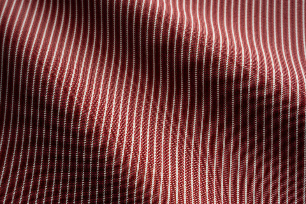 Perennials Ticking Stripe Geranium Red Fabric Sample 805-75
