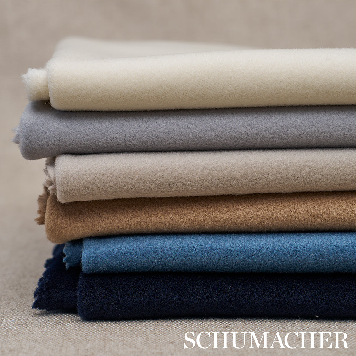 Schumacher Karla Fleeced Wool Camel Fabric 80515