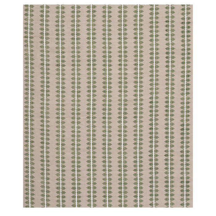 Schumacher Alva Hand Block Print Green Fabric Sample 80521