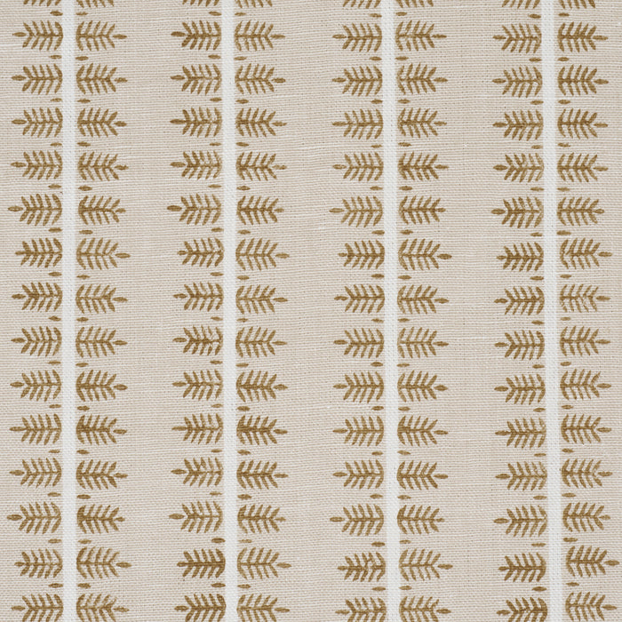 Schumacher Alva Hand Block Print Ochre Fabric 80525