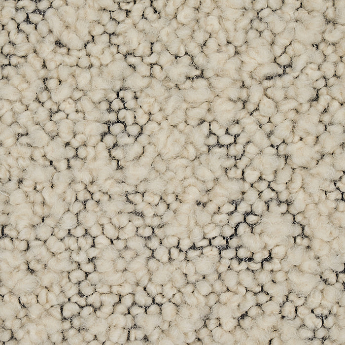 Schumacher Margarete Boucle Ivory On Charcoal Fabric 80530
