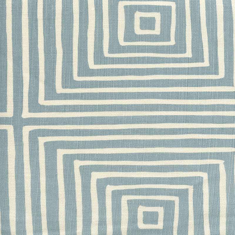 China Seas Ziggurat Reverse Large Scale Windsor Blue Fabric 8055-02