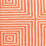 China Seas Ziggurat Reverse Large Scale Orange Fabric 8055-04