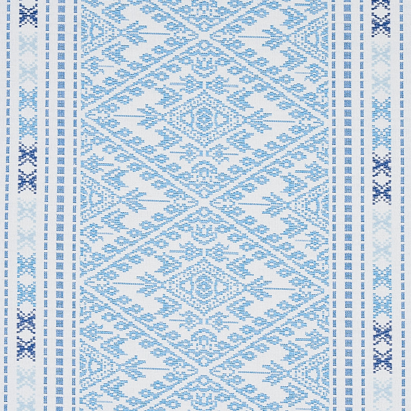 Schumacher Ruiz Jacquard Sky Fabric 80611