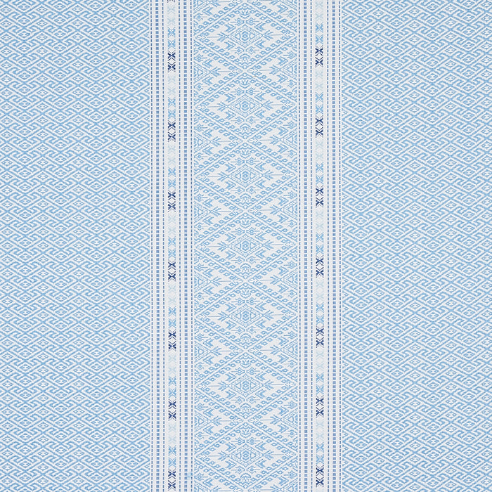 Schumacher Ruiz Jacquard Sky Fabric Sample 80611