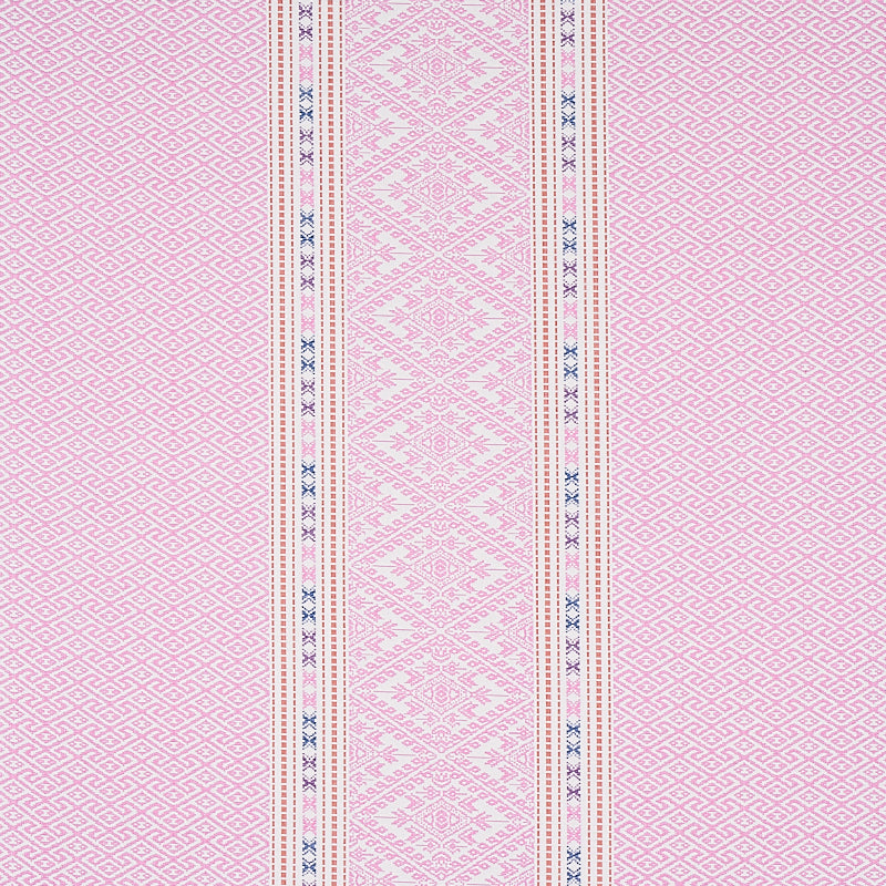 Schumacher Ruiz Jacquard Pink Fabric 80612
