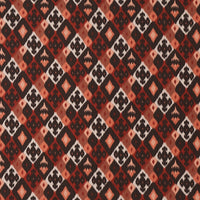 Schumacher Sasha Diamond Ikat Terracotta Fabric 80660