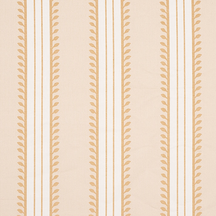 Schumacher Etruscan Stripe Ivory & Ochre Fabric Sample 80720