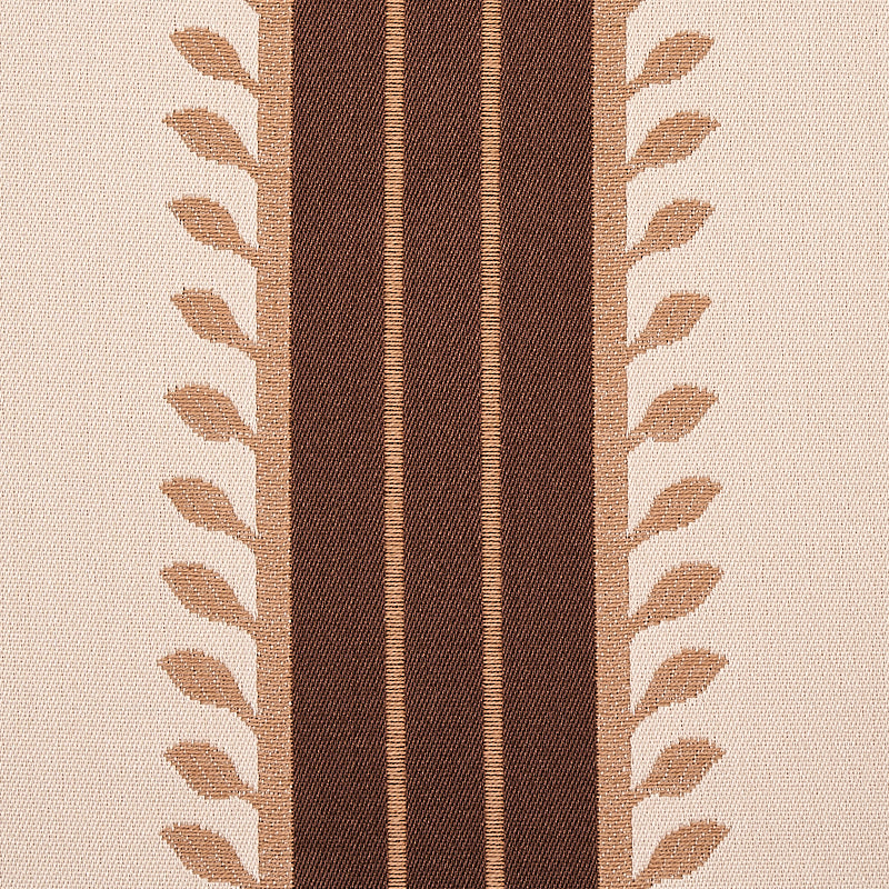 Schumacher Etruscan Stripe Brown Fabric Sample 80722