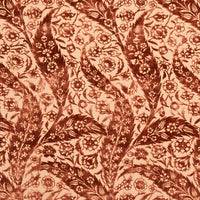 Schumacher Saz Paisley Silk Velvet Terracotta Fabric 80781