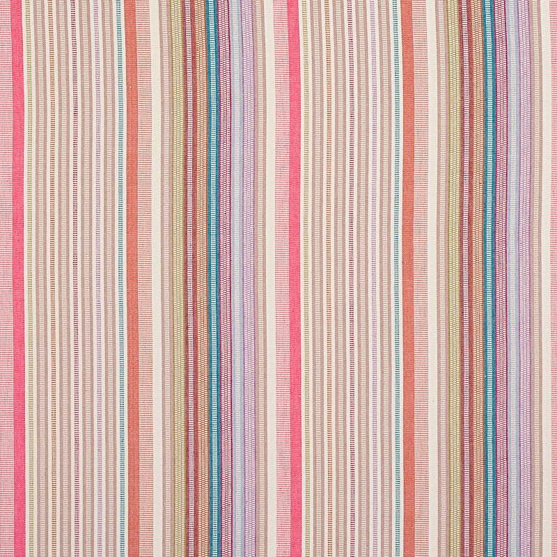 Schumacher Ripple Hand Woven Stripe Macaroon Fabric 80823