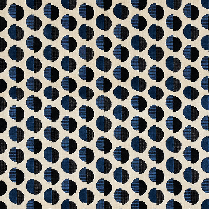 Schumacher Half Moon Velvet Navy Fabric Sample 80850