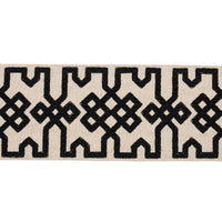 Schumacher Knotted Trellis Tape Black On Unbleached Trim 80880
