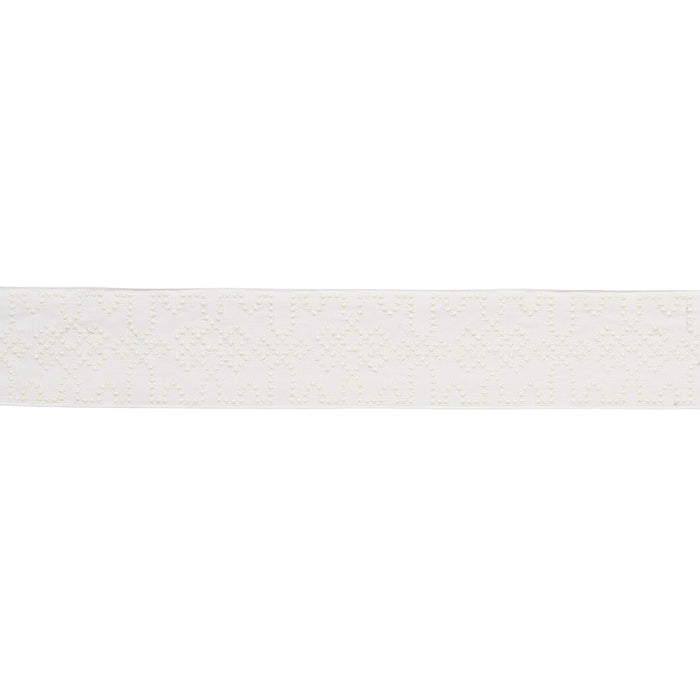 Schumacher Knotted Trellis Tape White On White Trim 80884
