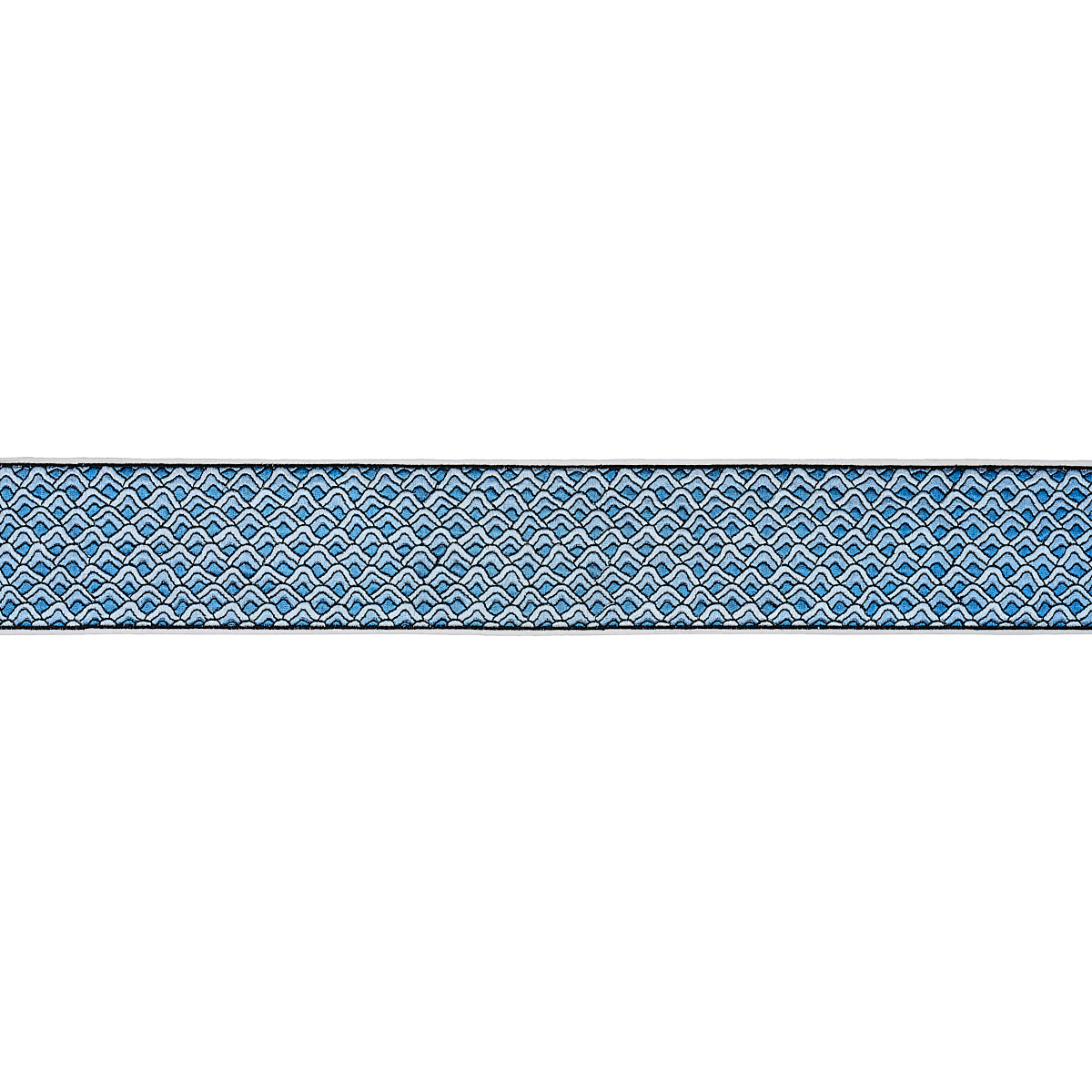Schumacher Sunrise Embroidery Tape Blues Trim 80893