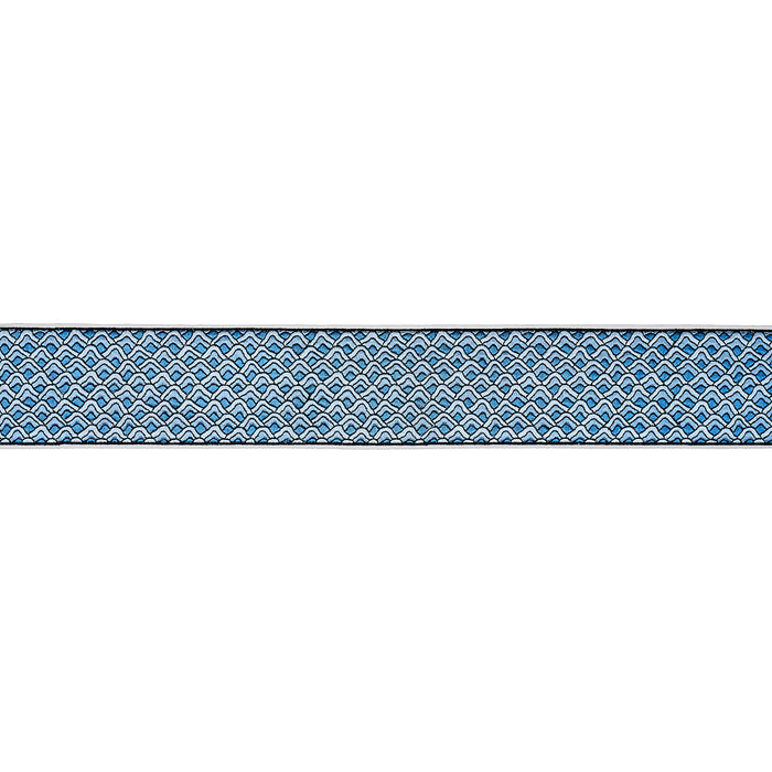 Schumacher Sunrise Embroidery Tape Blues Trim 80893