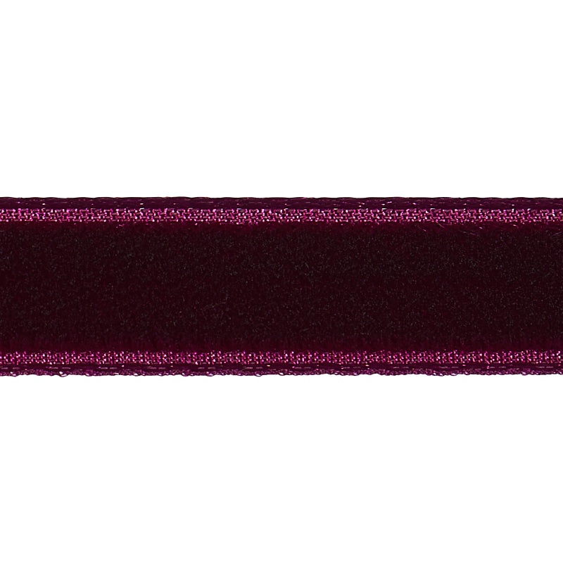 Schumacher Velvet Tape Narrow Aubergine Trim Sample 80928
