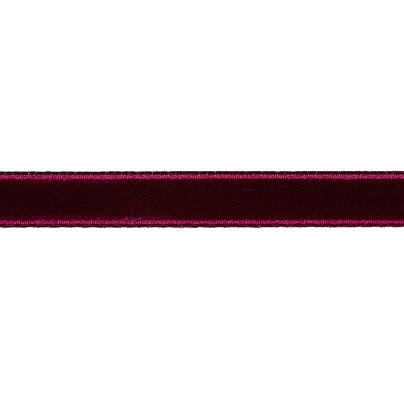 Schumacher Velvet Tape Narrow Aubergine Trim Sample 80928