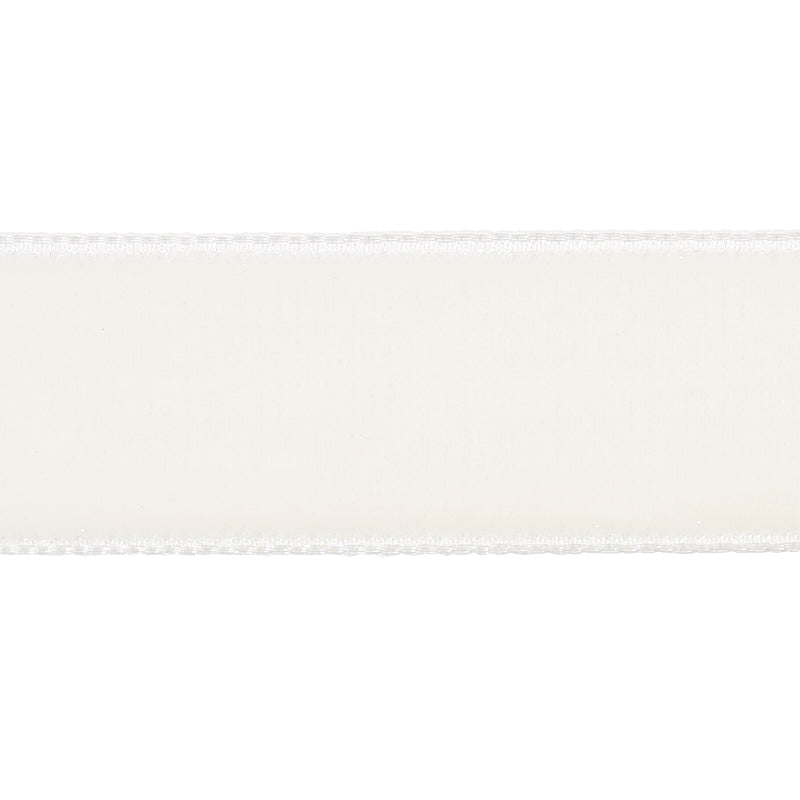 Schumacher Velvet Tape Medium Ivory Trim Sample 80940