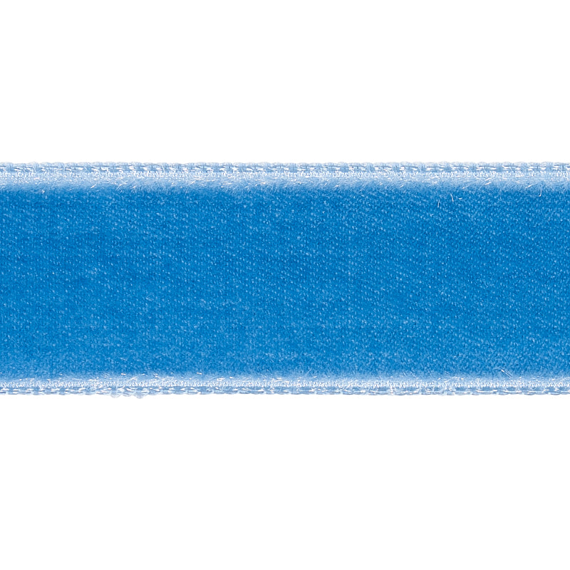 Schumacher Velvet Tape Medium Cadet Trim Sample 80943
