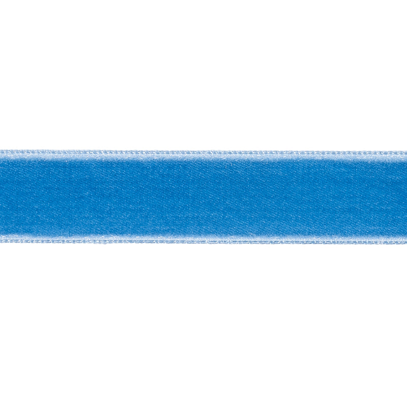 Schumacher Velvet Tape Medium Cadet Trim Sample 80943