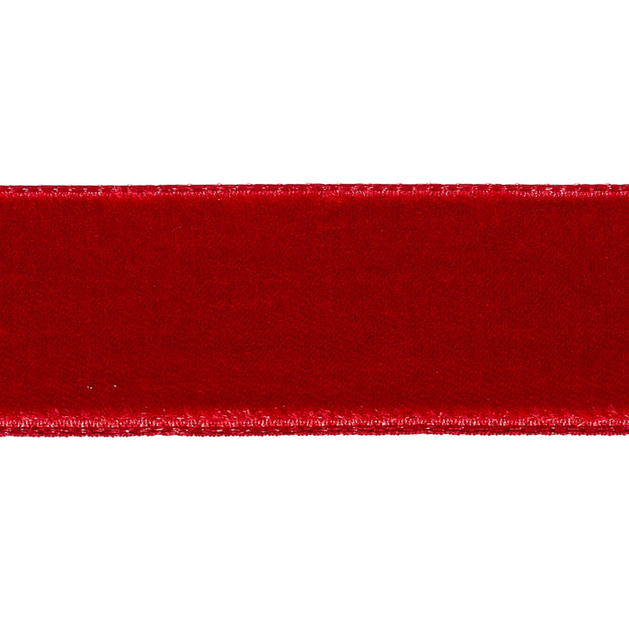 Schumacher Velvet Tape Medium Crimson Trim 80947
