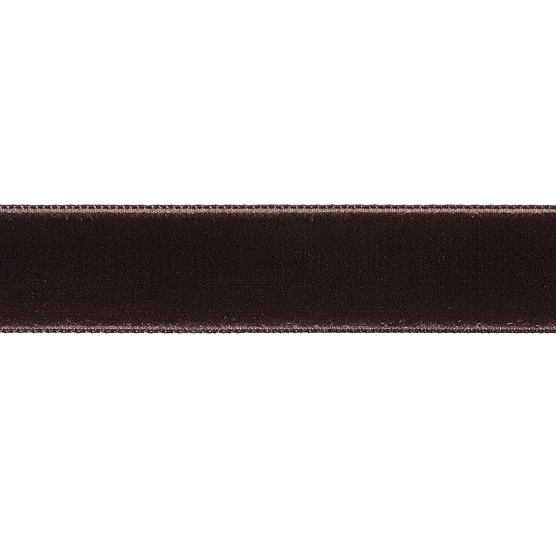 Schumacher Velvet Tape Medium Truffle Trim Sample 80949